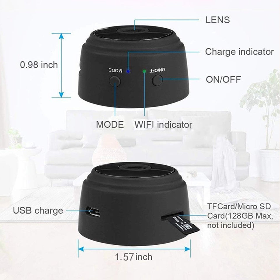 Mini Wifi Camera 1080P  Night Vision - PetsandGadgets